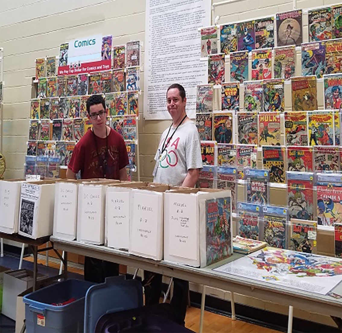 Dylan and Paul – father and son comic collectors